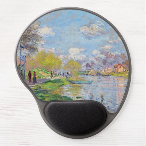 Claude Monet _ Spring by the Seine Gel Mouse Pad