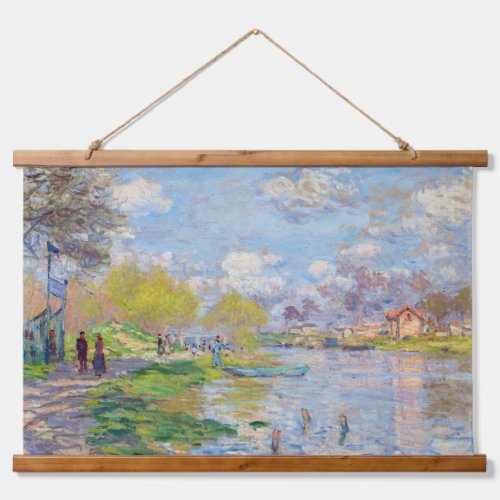 Claude Monet _ Spring by the Seine Hanging Tapestry