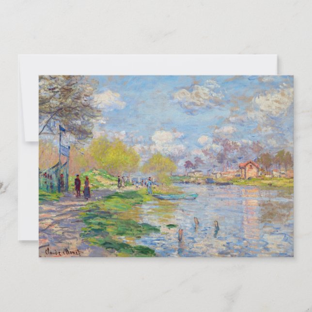 Claude Monet - Spring by the Seine Invitation (Front)