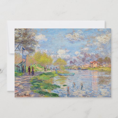 Claude Monet _ Spring by the Seine Invitation