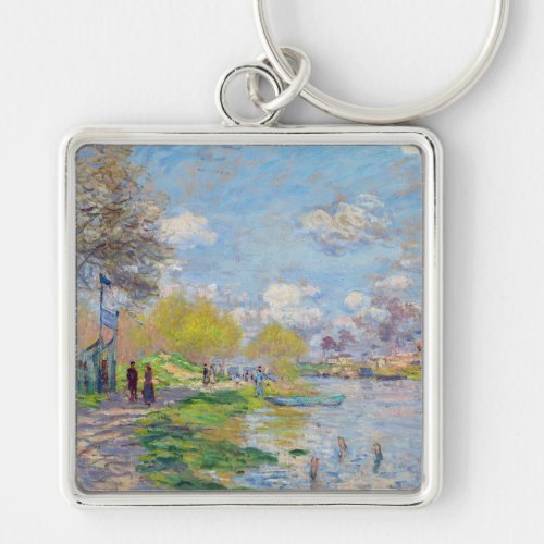 Claude Monet _ Spring by the Seine Keychain