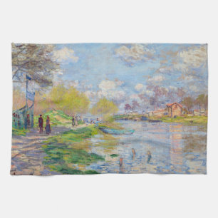 Claude Monet - Spring by the Seine Kitchen Towel
