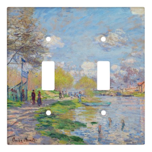 Claude Monet _ Spring by the Seine Light Switch Cover