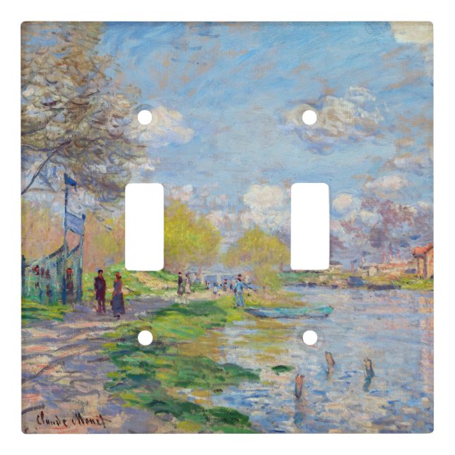 Claude Monet - Spring by the Seine Light Switch Cover (Front)