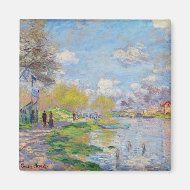 Claude Monet - Spring by the Seine Magnet (Front)