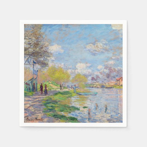 Claude Monet _ Spring by the Seine Napkins