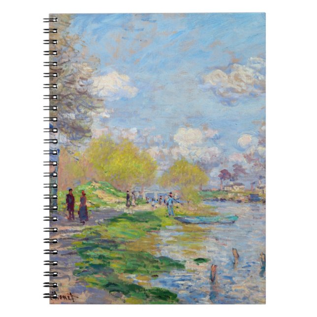 Claude Monet - Spring by the Seine Notebook (Front)
