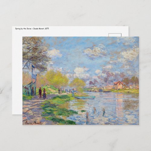 Claude Monet _ Spring by the Seine Postcard