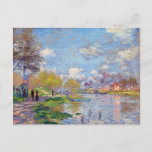 Claude Monet Spring by the Seine Postcard<br><div class="desc">People stand by the Seine River during spring as painted by Claude Monet.</div>