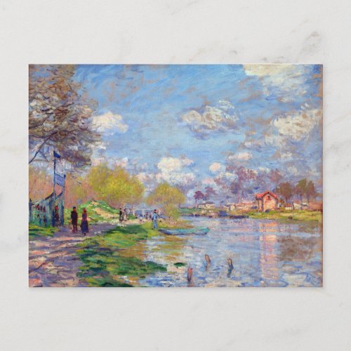 Claude Monet Spring by the Seine Postcard