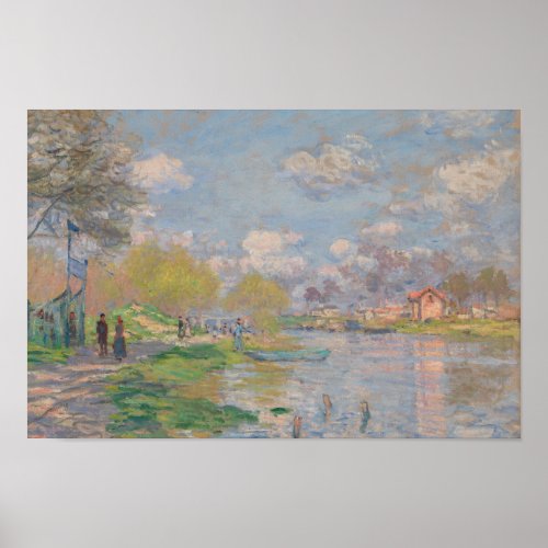Claude Monet _ Spring by the Seine Poster