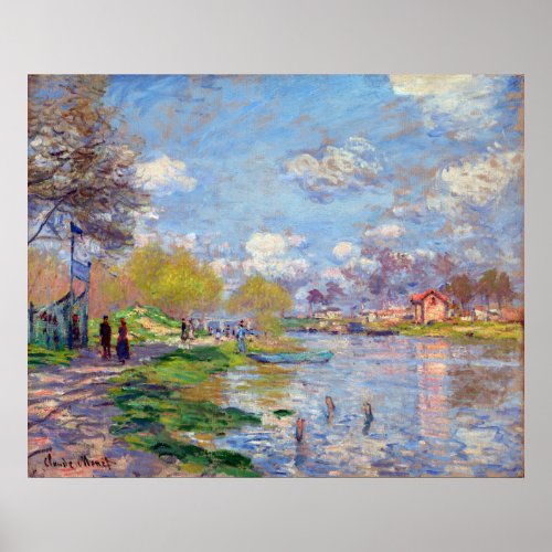Claude Monet Spring by the Seine Poster