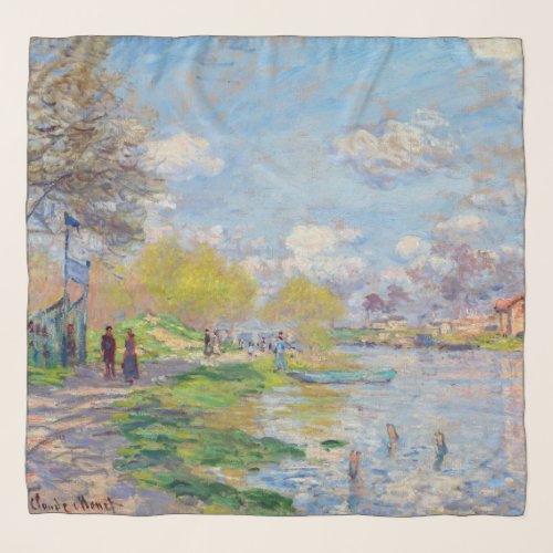 Claude Monet _ Spring by the Seine Scarf