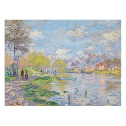 Claude Monet _ Spring by the Seine Tablecloth