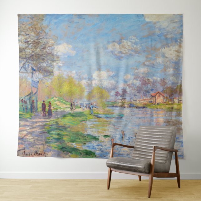 Claude Monet - Spring by the Seine Tapestry (In Situ (Horizontal))