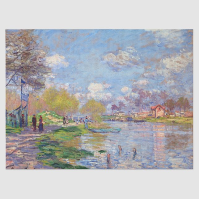 Claude Monet Spring by the Seine Tissue Paper (Front)