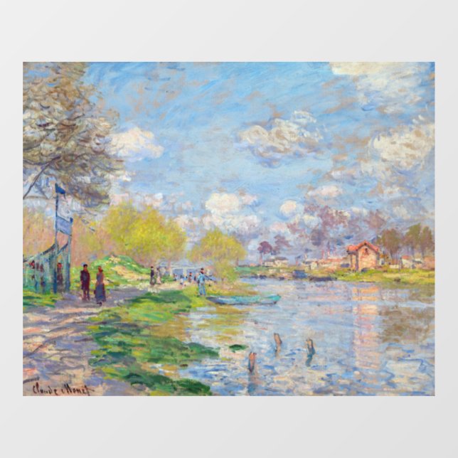 Claude Monet - Spring by the Seine Window Cling (Sheet)