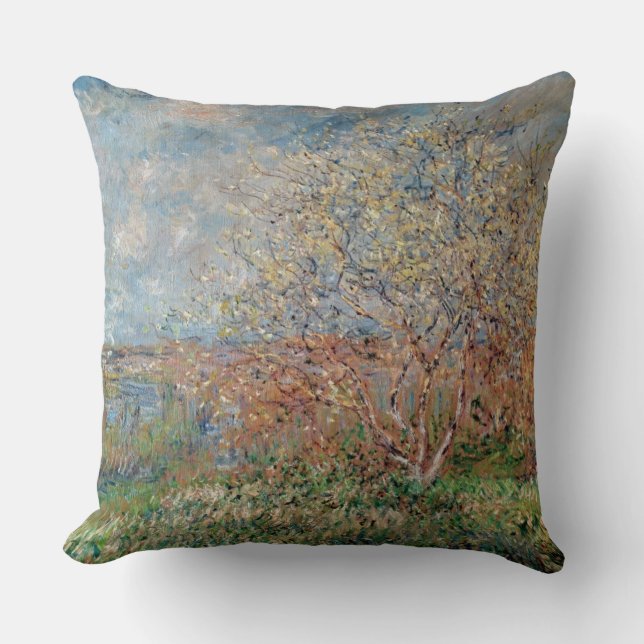 Claude Monet | Spring Throw Pillow (Front)