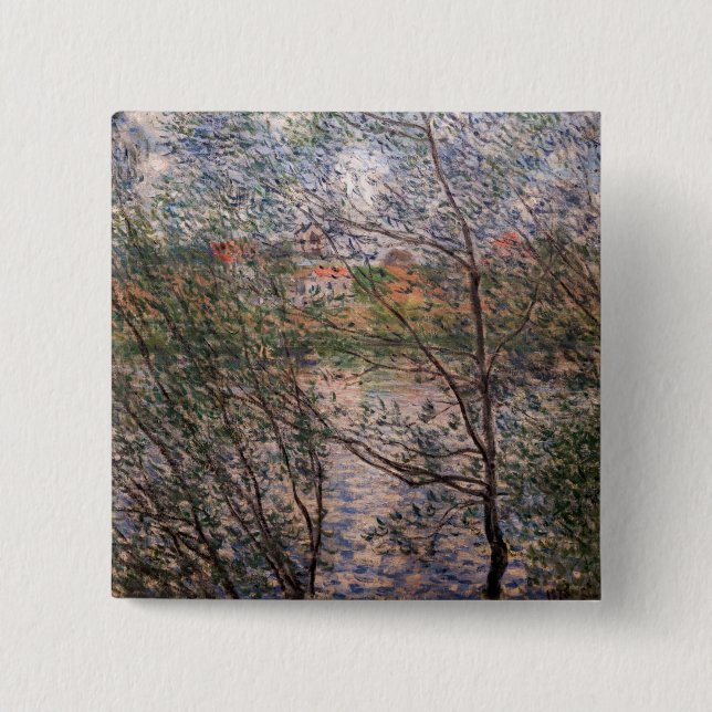 Claude Monet - Springtime through the branches Button (Front)