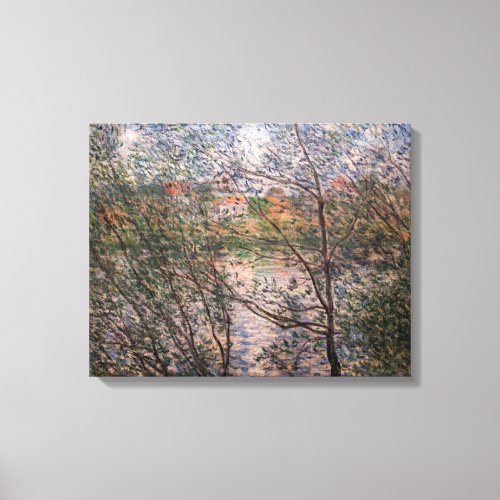 Claude Monet _ Springtime through the branches Canvas Print