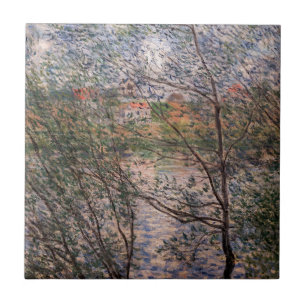 Claude Monet - Springtime through the branches Ceramic Tile