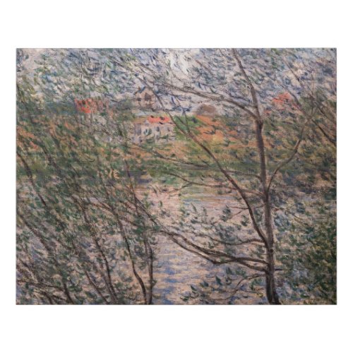 Claude Monet _ Springtime through the branches Faux Canvas Print