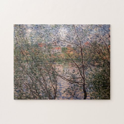 Claude Monet _ Springtime through the branches Jigsaw Puzzle