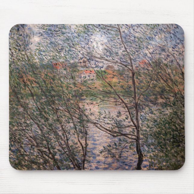 Claude Monet - Springtime through the branches Mouse Pad (Front)