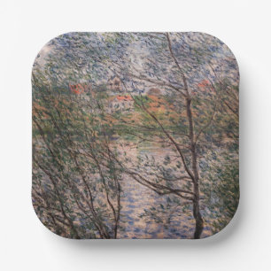 Claude Monet - Springtime through the branches Paper Plates