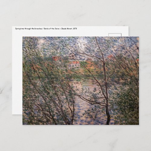 Claude Monet _ Springtime through the branches Postcard
