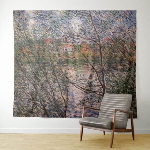 Claude Monet _ Springtime through the branches Tapestry
