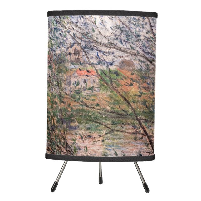 Claude Monet - Springtime through the branches Tripod Lamp (Front)