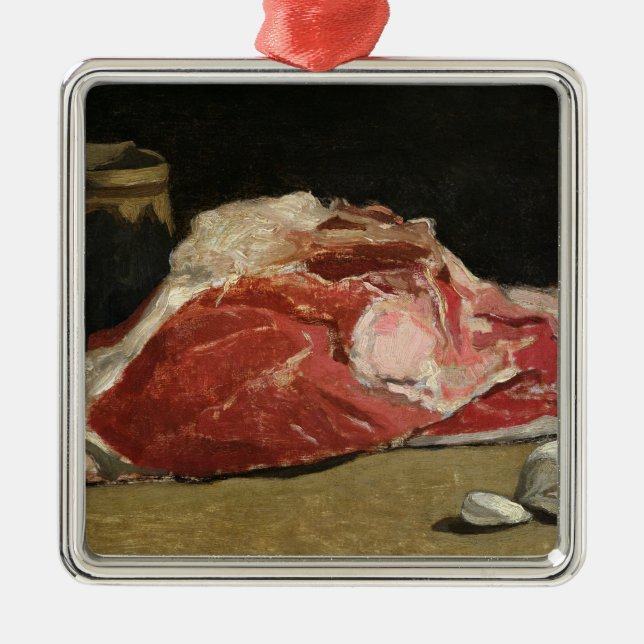 Claude Monet | Still Life, the Joint of Meat Metal Ornament (Front)