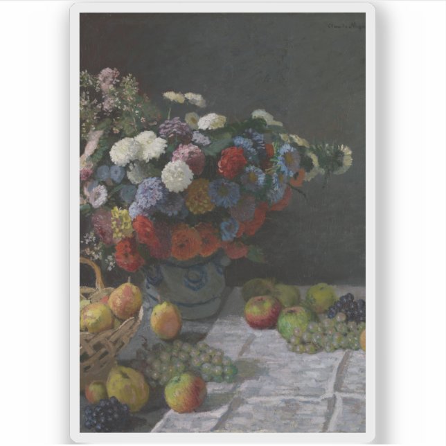 Claude Monet - Still Life with Flowers and Fruit Sticker (Front)