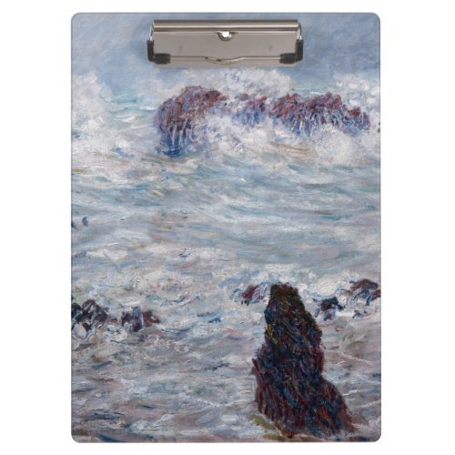 Claude Monet _ Storm off the Belle_Ile Coast Clipboard