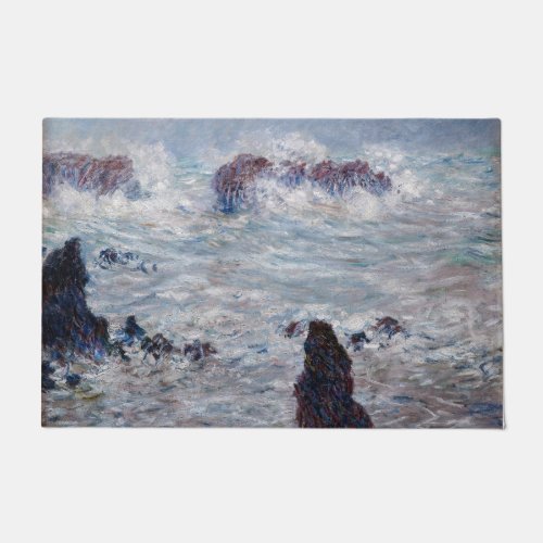 Claude Monet _ Storm off the Belle_Ile Coast Doormat