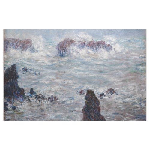 Claude Monet _ Storm off the Belle_Ile Coast Fabric
