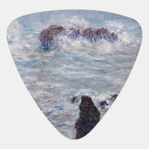Claude Monet _ Storm off the Belle_Ile Coast Guitar Pick