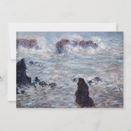 Claude Monet _ Storm off the Belle_Ile Coast Invitation