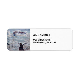 Claude Monet - Storm off the Belle-Ile Coast Label