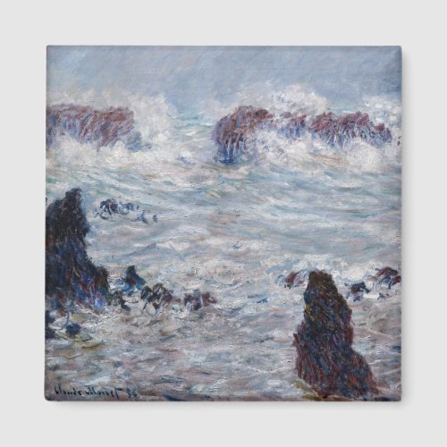 Claude Monet _ Storm off the Belle_Ile Coast Magnet