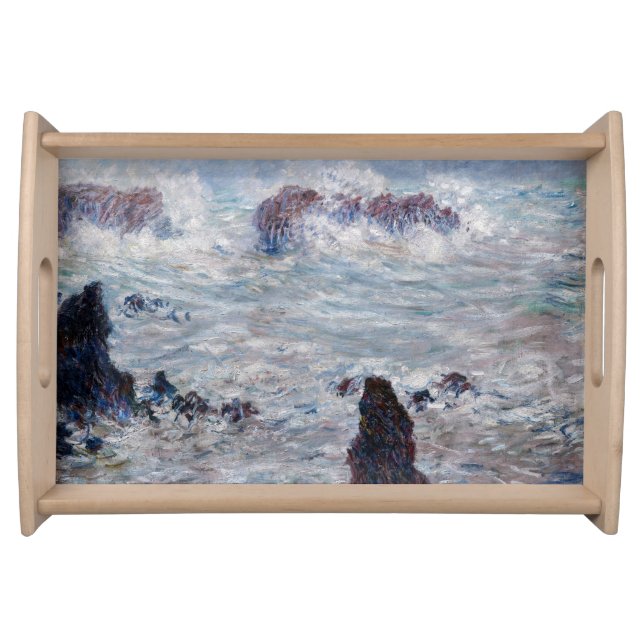 Claude Monet - Storm off the Belle-Ile Coast Serving Tray (Front)