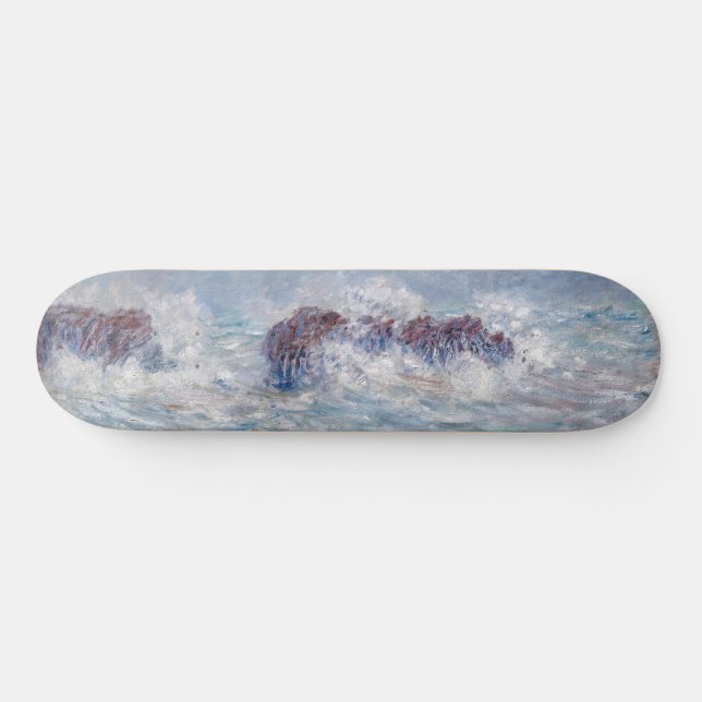 Claude Monet - Storm off the Belle-Ile Coast Skateboard (Horz)