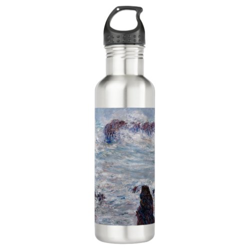 Claude Monet _ Storm off the Belle_Ile Coast Stainless Steel Water Bottle