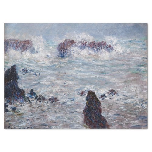 Claude Monet _ Storm off the Belle_Ile Coast Tissue Paper