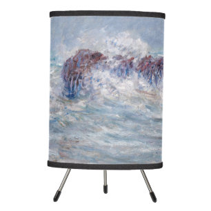Claude Monet - Storm off the Belle-Ile Coast Tripod Lamp