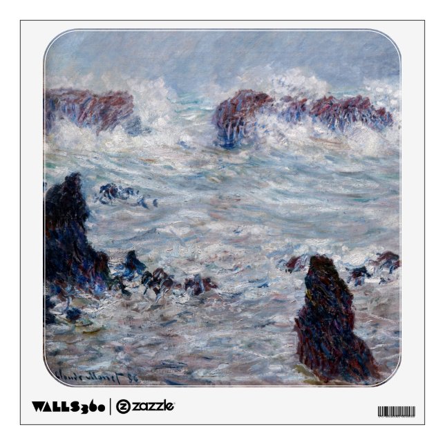 Claude Monet - Storm off the Belle-Ile Coast Wall Decal (Front)