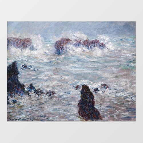 Claude Monet _ Storm off the Belle_Ile Coast Wall Decal