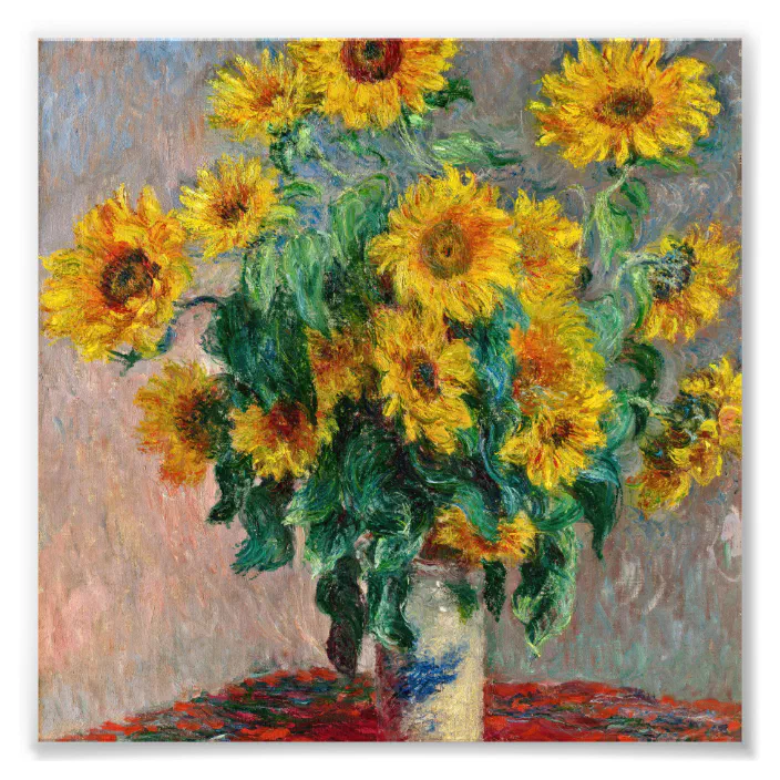 Monet Print Claude Monet Print Fine Art Print Vintage Monet Poster Monet Jerusalem Artichoke Flowers 1880 Vintage Poster Monet Painting