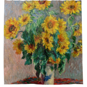 Claude Monet - Sunflowers Shower Curtain